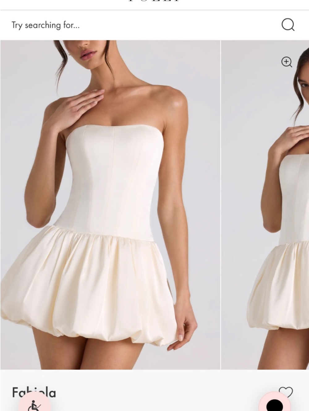 Oh Polly Dress Fabiola
Lace-Up Bubble Hem Corset Mini Dress in Ivory